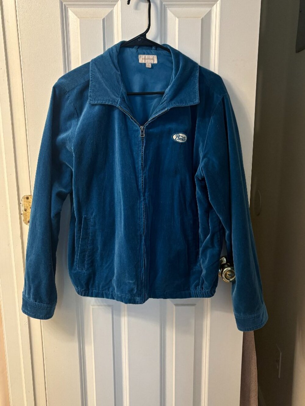 Brixton Blue Velvet Jacket